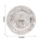 Metallic silver rock cut acrylic charger plate, 13" round decorative serving plate.