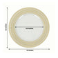 6 Pack Clear Acrylic Charger Plates With Wheat Pattern Gold Rim, 13" Round Dinner Chargers Event Tabletop Decor