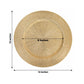 6 Pack 13" Gold Acrylic Charger Plates, Round Sunburst Textured Table Chargers