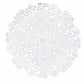 6 Pack 13" Plastic Charger Plates, Filigree Beaded Scroll Design - Clear Silver Table Chargers
