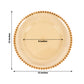 6 Pack 13" Amber Gold Acrylic Plastic Beaded Rim Charger Plates