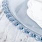 6 Pack 13" Transparent Dusty Blue Acrylic Beaded Rim Charger Plates