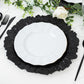 10 Pack Economy Reef Plastic Charger Plates – 13" Black Dinner Plate Chargers for Weddings, Parties & Catering
