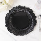 10 Pack Economy Reef Plastic Charger Plates – 13" Black Dinner Plate Chargers for Weddings, Parties & Catering