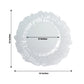 10 Pack Economy Reef Plastic Charger Plates – 13" Clear Dinner Plate Chargers for Weddings, Parties & Catering