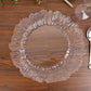 10 Pack Economy Reef Plastic Charger Plates – 13" Clear Dinner Plate Chargers for Weddings, Parties & Catering