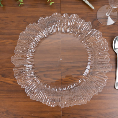 Clear Reef Design Charger Plates for Classic Event Tablescapes