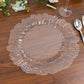 10 Pack Economy Reef Plastic Charger Plates – 13" Clear Dinner Plate Chargers for Weddings, Parties & Catering