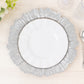 10 Pack Economy Reef Plastic Charger Plates – 13" Silver Dinner Plate Chargers for Weddings, Parties & Catering