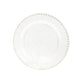 10-Pack Economy Round Plastic Charger Plates 13" in Clear/Gold Glitter with Beaded Rim, Stylish Dinner Party Serving Plates