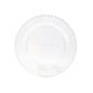 10-Pack Economy Round Plastic Charger Plates 13" in Clear/Silver Glitter with Beaded Rim, Stylish Dinner Party Serving Plates