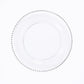 10-Pack Economy Round Plastic Charger Plates 13" in Clear with Silver Beaded Rim, Stylish Dinner Party Serving Plates