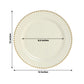 10-Pack Economy Round Plastic Charger Plates 13" in Ivory with Gold Beaded Rim, Stylish Dinner Party Serving Plates