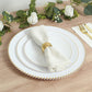 10-Pack Economy Round Plastic Charger Plates 13" in White with Gold Beaded Rim, Stylish Dinner Party Serving Plates