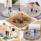 Gold metal round decorative serving trays set of 2.