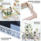White decorative vanity tray with handles and mirrored surface, elegant and stylish.