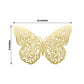 10 Pack Metallic Gold Foil Large 3D Butterfly Wall Stickers, 8"x12" Butterfly Paper Charger Placemat