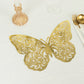 10 Pack Metallic Gold Foil Large 3D Butterfly Wall Stickers, 8"x12" Butterfly Paper Charger Placemat