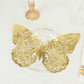 10 Pack Metallic Gold Foil Large 3D Butterfly Wall Stickers, 9"x14" Butterfly Paper Charger Placemat