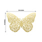 10 Pack Metallic Gold Foil Jumbo 3D Butterfly Wall Stickers, 14"x20" Disposable Paper Charger Placemats
