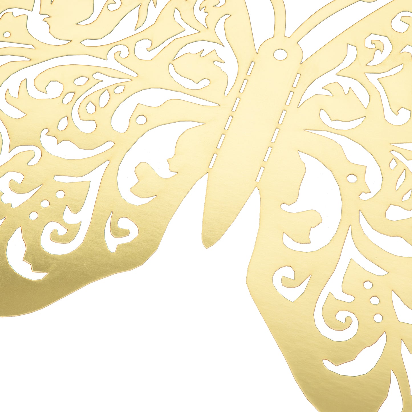 10 Pack Metallic Gold Foil Jumbo 3D Butterfly Wall Stickers, 14"x20" Disposable Paper Charger Placemats