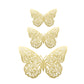 10 Pack Metallic Gold Foil Jumbo 3D Butterfly Wall Stickers, 14"x20" Disposable Paper Charger Placemats