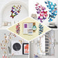 Pink 3D butterfly wall decals for DIY home decor in various designs.