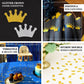 Gold glitter crown paper confetti for princess theme party decoration.