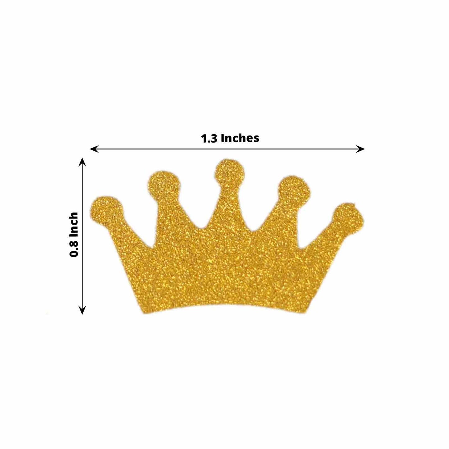 Gold glitter crown paper confetti for princess theme party decoration.