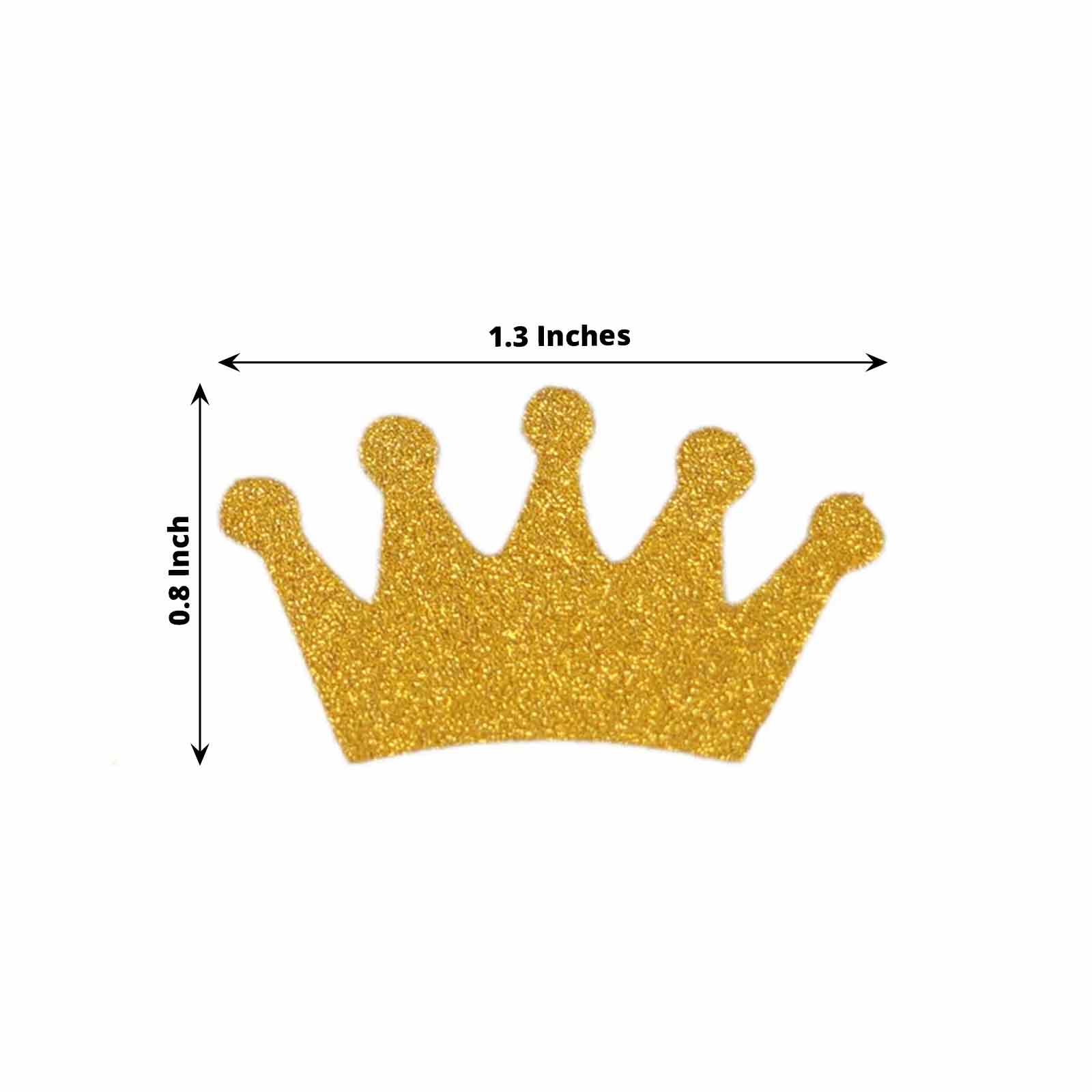 Gold glitter crown paper confetti for princess theme party decoration.