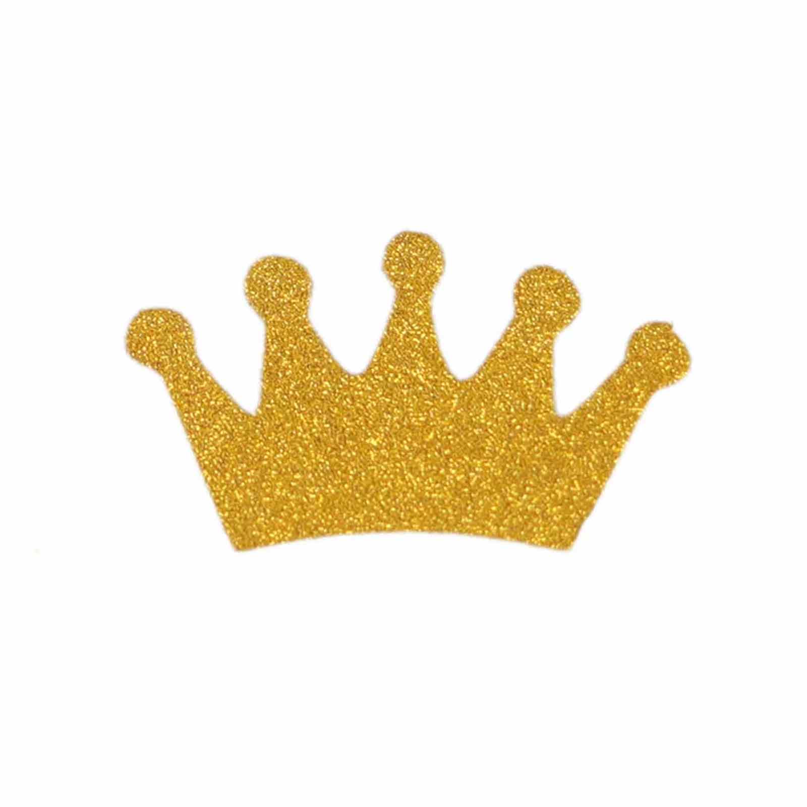 Gold glitter crown confetti for princess theme party decoration.