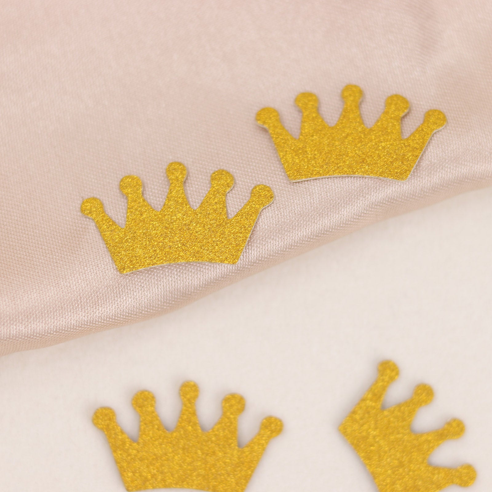 Gold glitter crown paper confetti for princess theme party decoration.