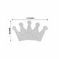 Silver glitter crown confetti for princess theme party decoration.