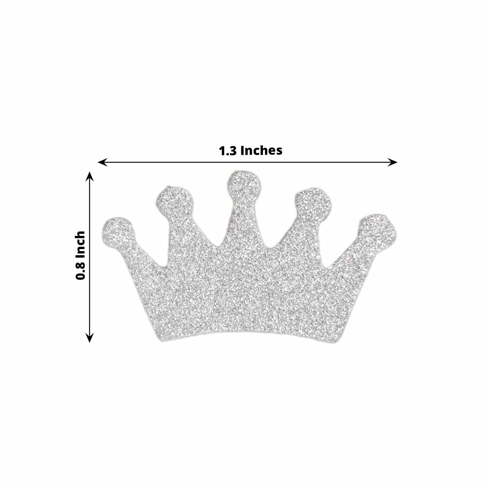 Silver glitter crown confetti for princess theme party decoration.