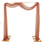 18ft Terracotta (Rust) Sheer Organza Wedding Arch Drapery Fabric, Window Scarf Valance