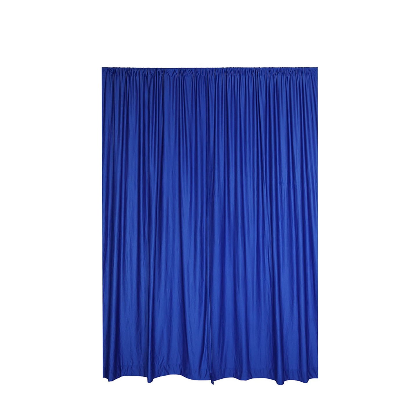 2 Pack Royal Blue Scuba Polyester Event Curtain Drapes, Durable Flame Resistant Backdrop Event Panels Wrinkle Free with Rod Pockets - 10ftx10ft