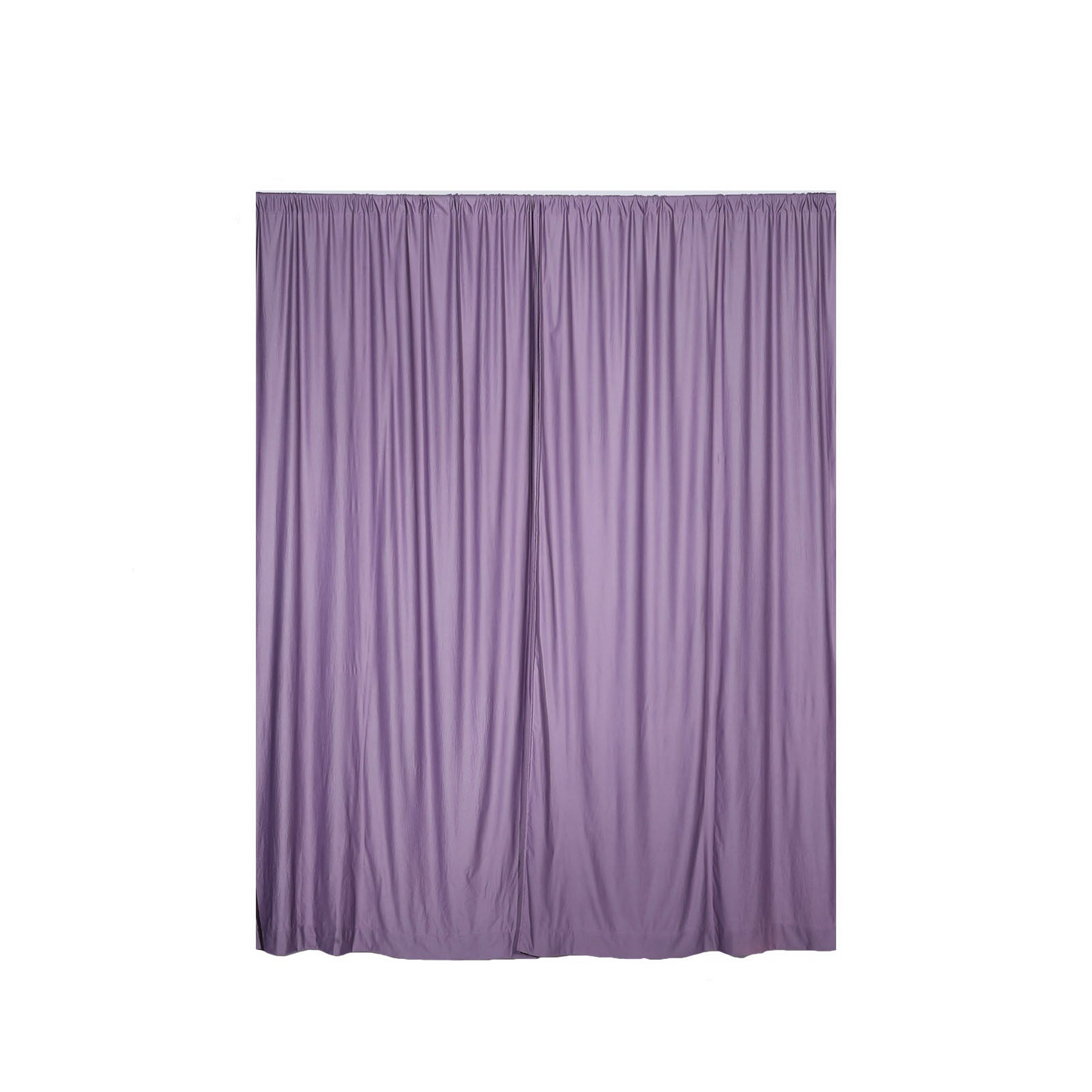 2 Pack Violet Amethyst Scuba Polyester Event Curtain Drapes, Durable Flame Resistant Backdrop Event Panels Wrinkle Free with Rod Pockets - 10ftx10ft