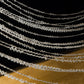 Clear acrylic crystal beaded curtain strands hanging elegantly.