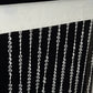 Clear acrylic crystal beaded curtain with fabric rod pocket, 5ftx10ft.