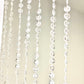 Clear acrylic crystal beaded curtain with fabric rod pocket, 5ftx12ft.