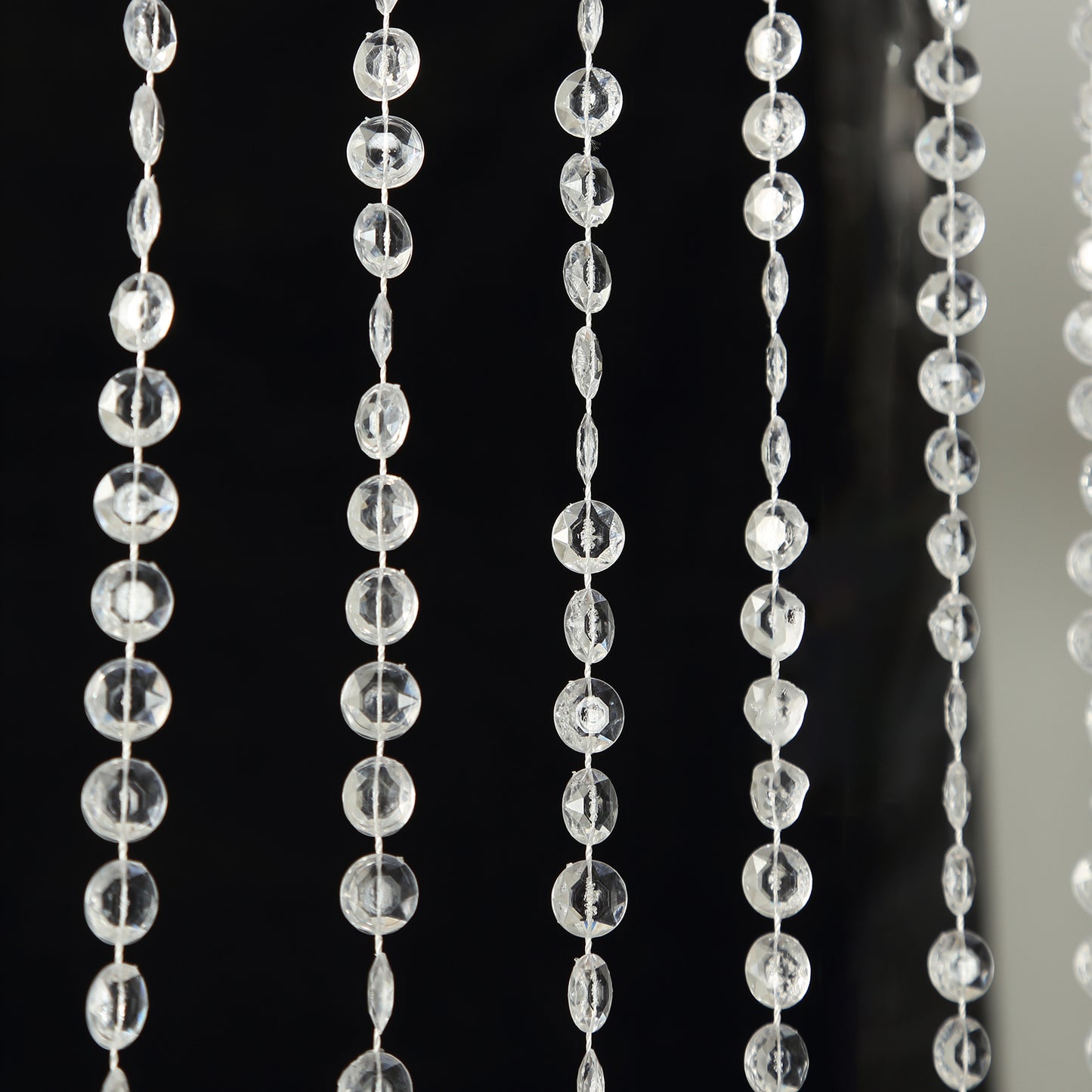 Clear acrylic crystal beaded curtain room divider, 5ftx12ft.