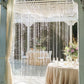 Clear acrylic beaded curtain, 5ftx12ft, perfect for room dividers.