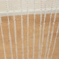 Clear acrylic beaded curtain with fabric rod pocket, 5ftx16ft.