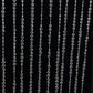 Clear acrylic crystal beaded curtain with fabric rod pocket, 5ftx16ft.