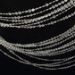 Clear acrylic crystal beaded curtain strands for room divider or doorway.