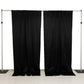 Lamour Satin Blackout Curtains 10ft x 10ft Panels Black/Ivory | Water-Resistant PU-Coated Double Sided Backdrop for Weddings & Events