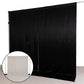 Lamour Satin Blackout Curtains 10ft x 10ft Panels Black/Ivory | Water-Resistant PU-Coated Double Sided Backdrop for Weddings & Events