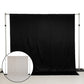 Lamour Satin Blackout Curtains 10ft x 10ft Panels Black/Ivory | Water-Resistant PU-Coated Double Sided Backdrop for Weddings & Events