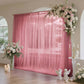 Sheer Backdrop Curtain Panel 10ft × 10ft Mauve Cinnamon Rose – Wedding Arch Drape with Rod Pocket