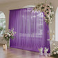 Sheer Backdrop Curtain Panel 10ft × 10ft Purple – Wedding Arch Drape with Rod Pocket